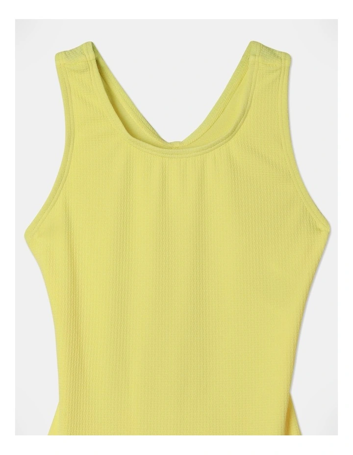 Racer Back One Piece Bather in Light Yellow