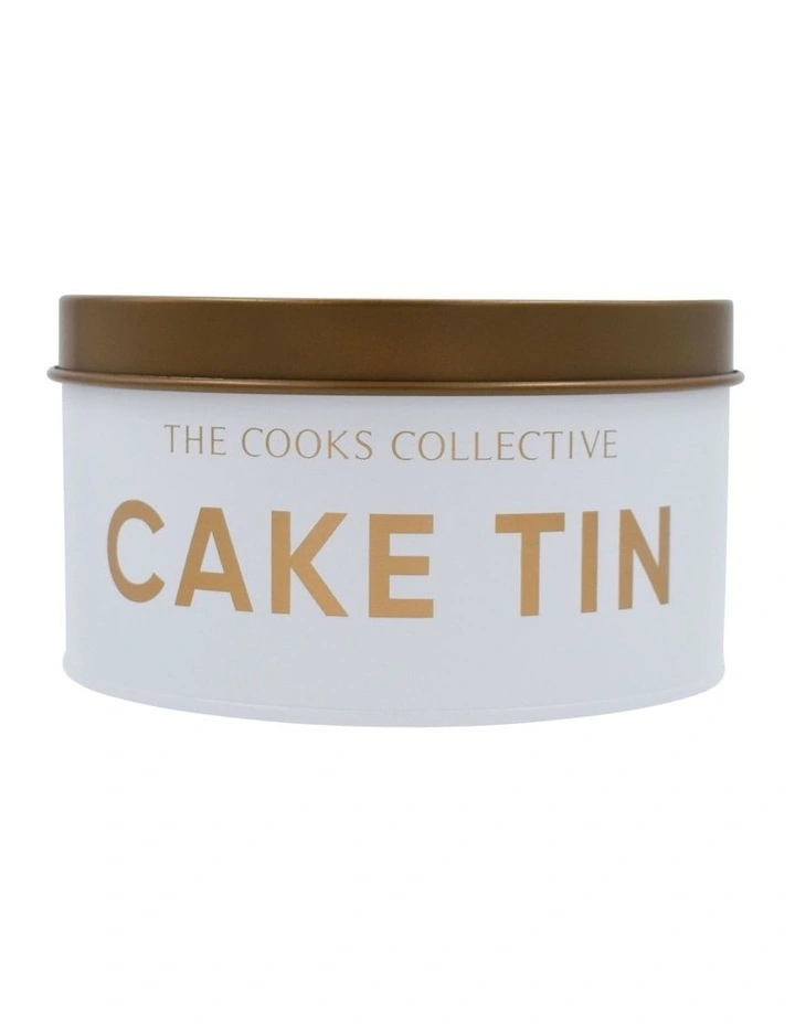 Baking Cake Tins Set of 3 in White/Gold