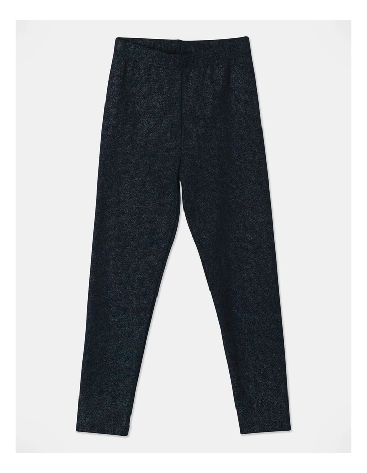 Glitter Spray Leggings in Navy