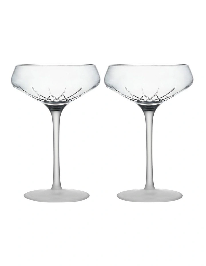 Lismore Arcus Coupe 260ml Set of 2 in Clear