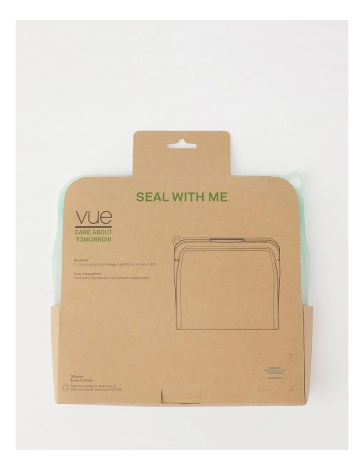 Silicone Ziplock Storage Bag 900ml in Mint