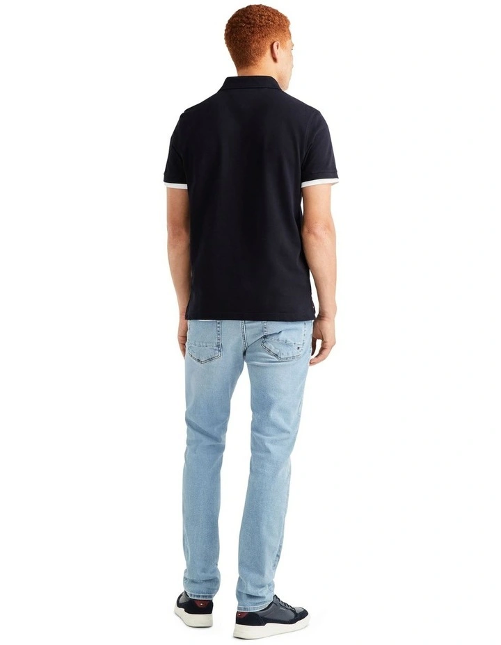 Brand Love Regular Polo Shirt in Desert Sky