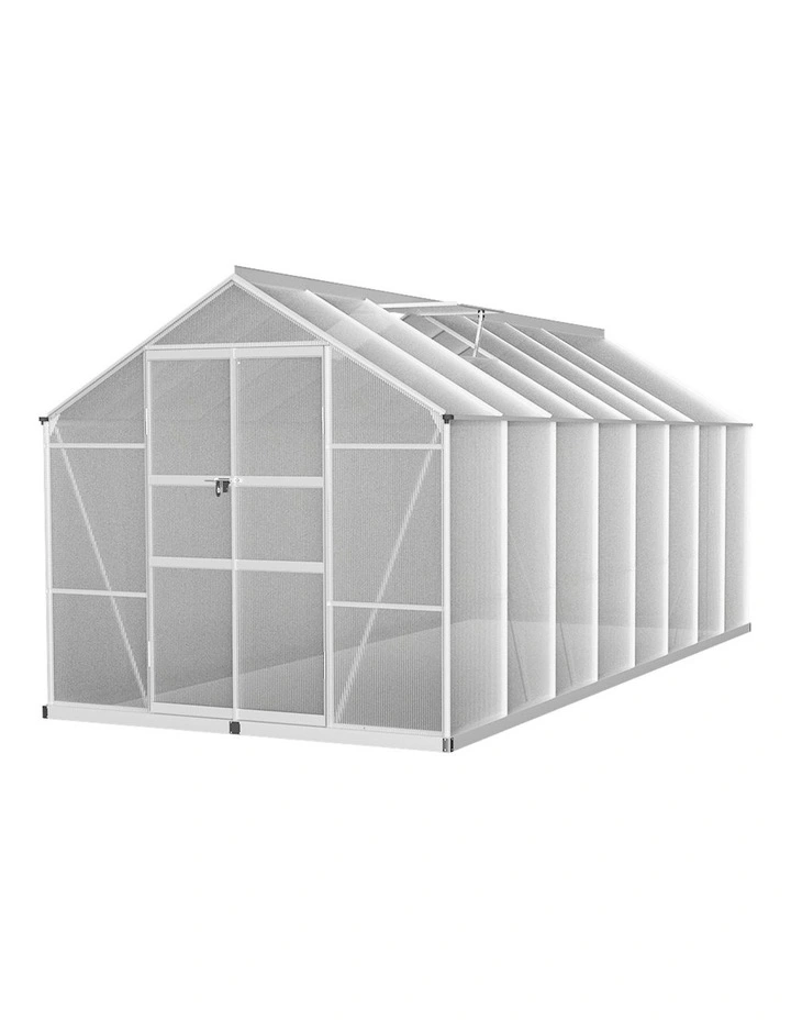 Aluminium Greenhouse Polycarbonate Shed 4.7x2.5M