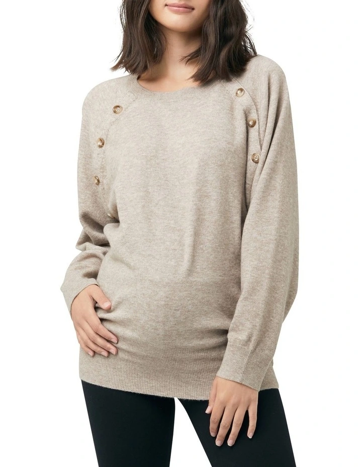 Megan Nursing Knit in Latte