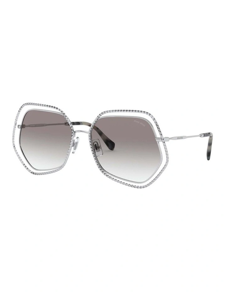 MU 58VS Special Project Silver Sunglasses