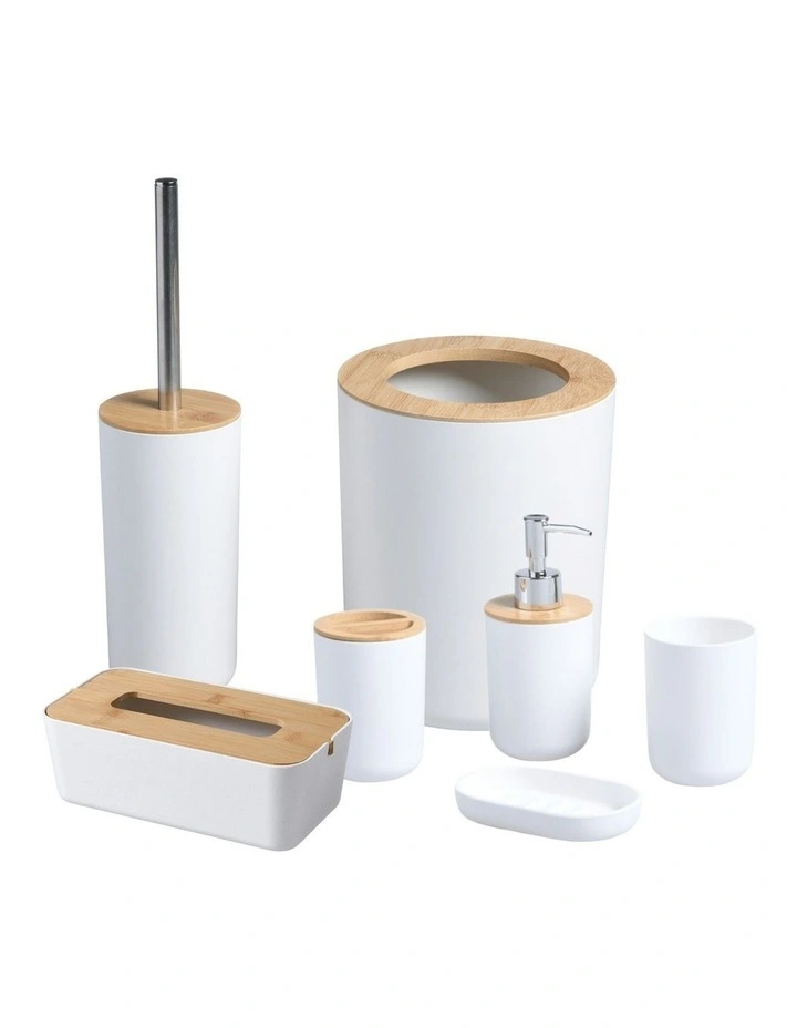 Takae Bathroom Basics Full Set 7 Piece in White