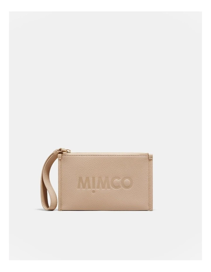 Patch Leather Pouch in Waffle
