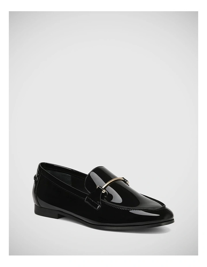 Angeles Patent Leather Loafer in Black