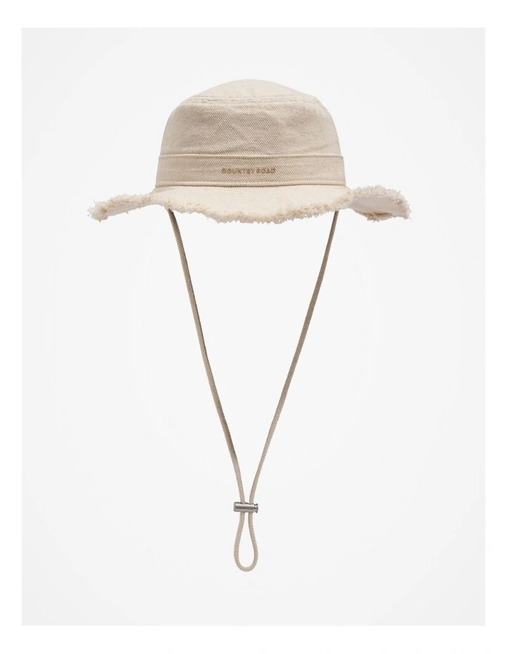 Canvas Bucket Hat in Natural