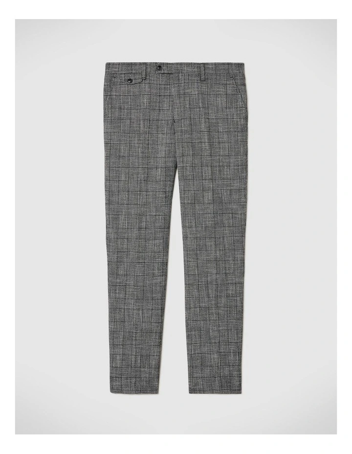 Slim Fit Check Tailored Pant in Grey Check