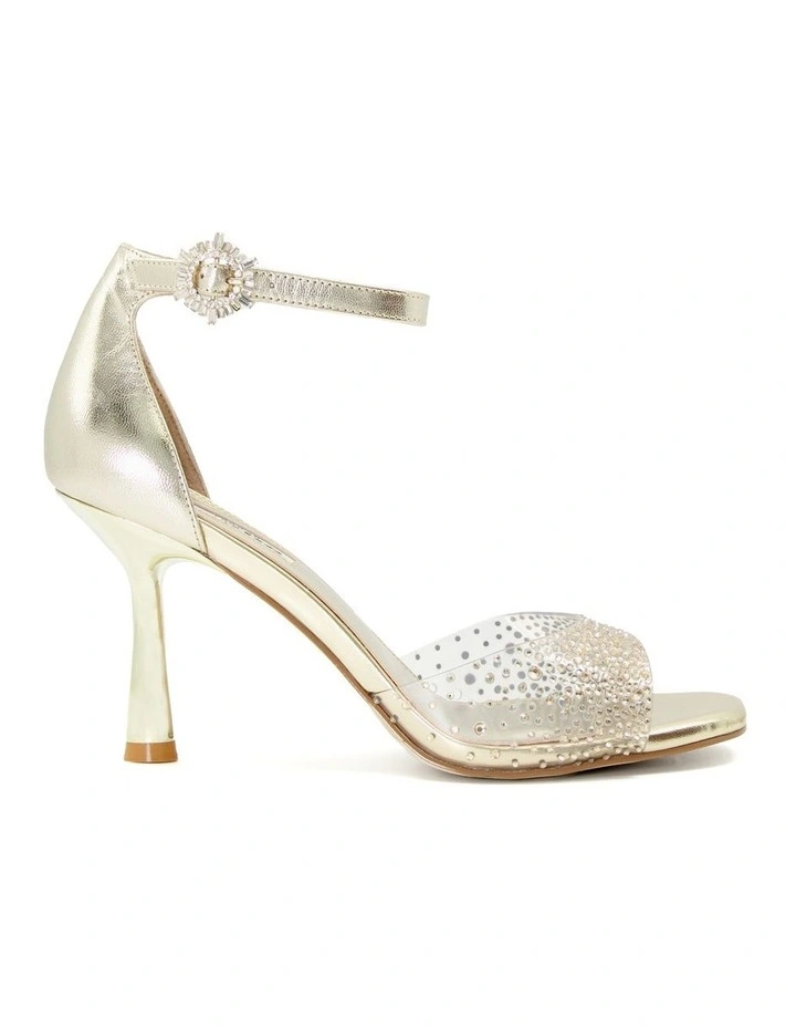Meghan Heeled Sandal in Gold
