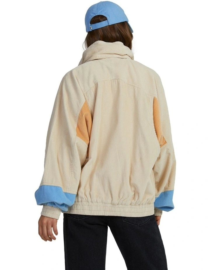 Strike A Cord Pop Over Jacket in Tapioca