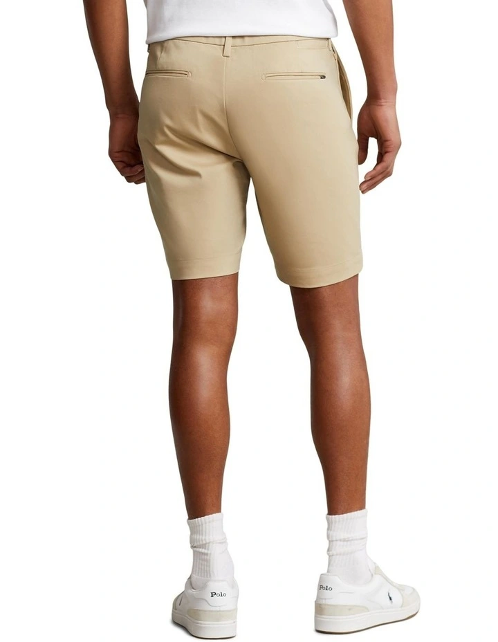 Slim Fit Stretch Dobby Short in Beige