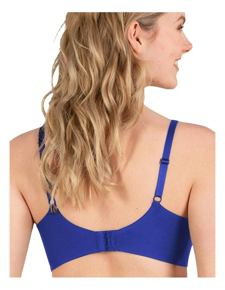 Side Smoothing Soft Cup Wireless Padded Bra in Indigo Blue