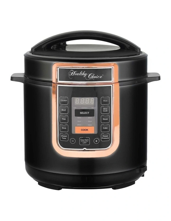 6L Electric Slow And Pressure Cooker in Black