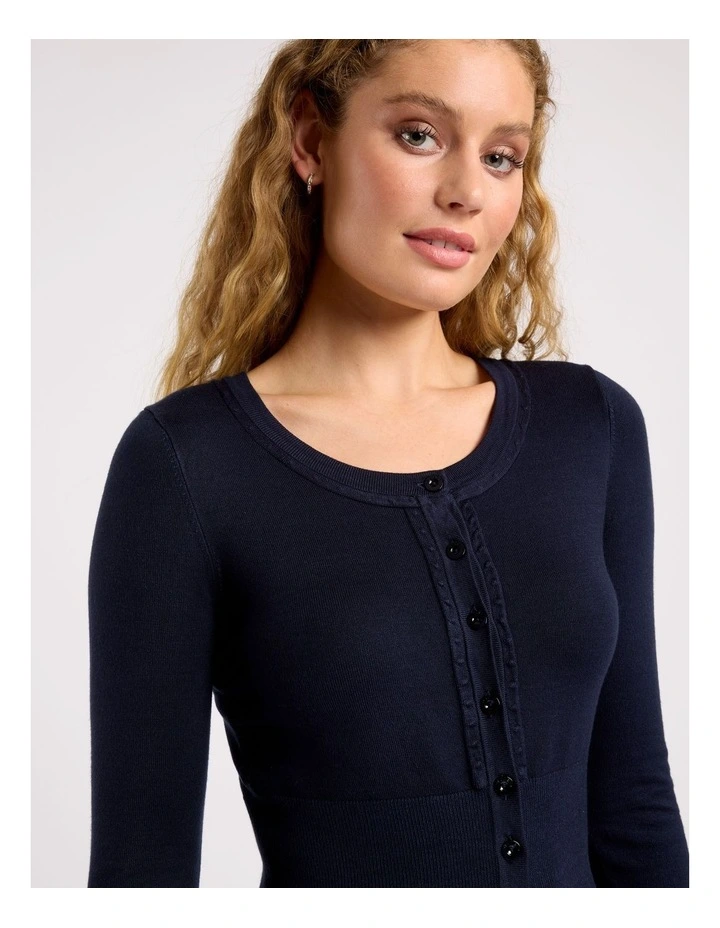 Chessie Long Sleeve Cardi in Navy