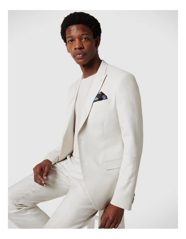 Slim Stretch Tailored Jacket in New Stone