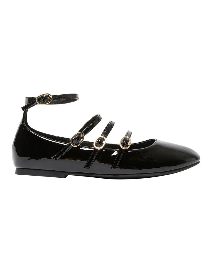 Layla Ballet Flats in Black Patent