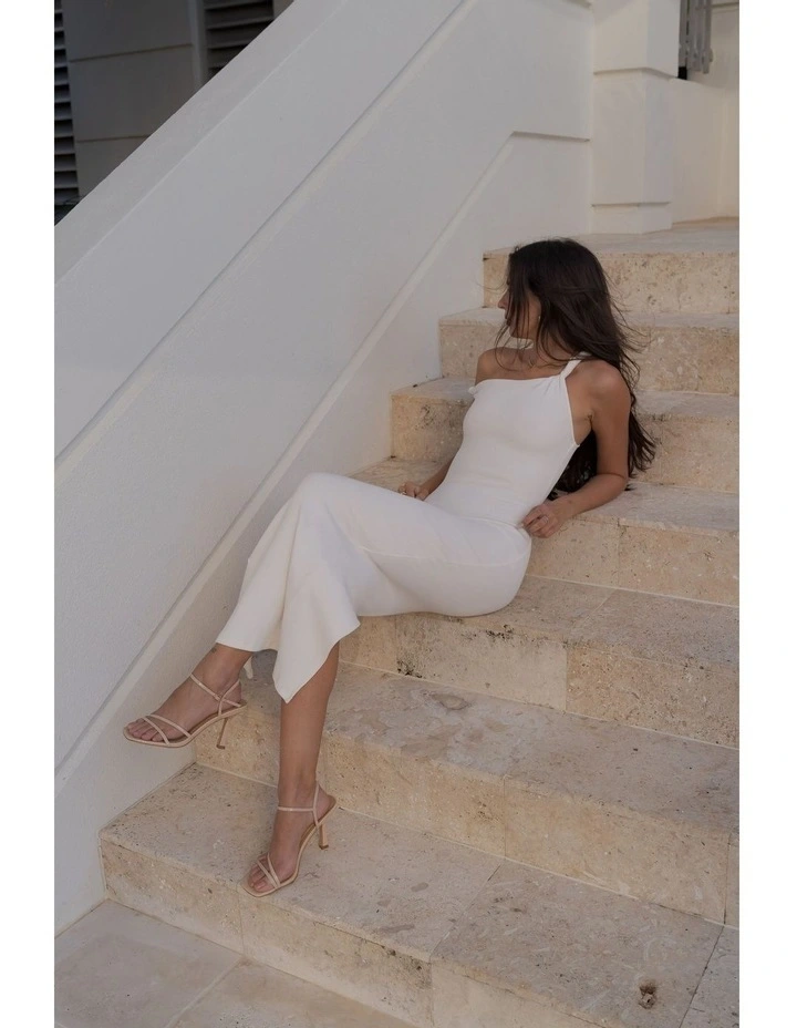 Speck Strappy Heels in Nude Patent