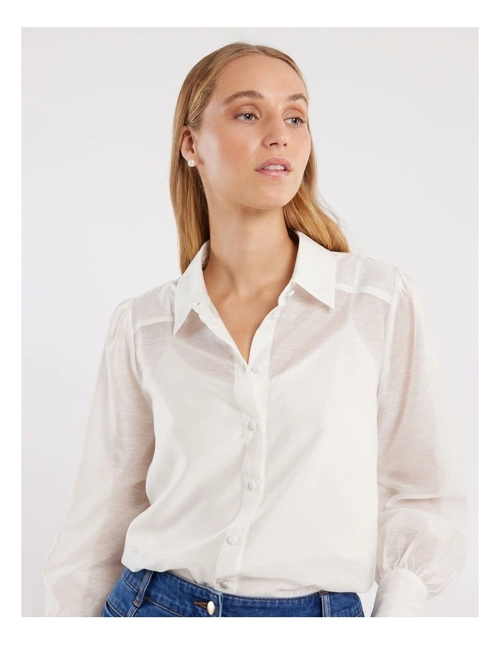 Claudine Shirt in Ivory