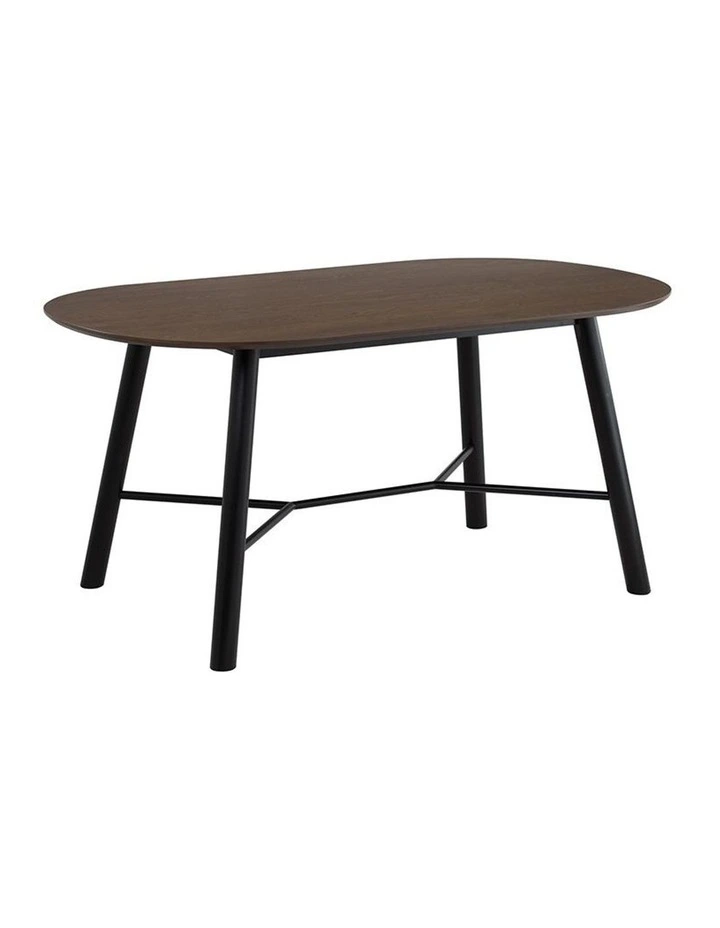 Harold Dining Table 160cm Black & Walnut