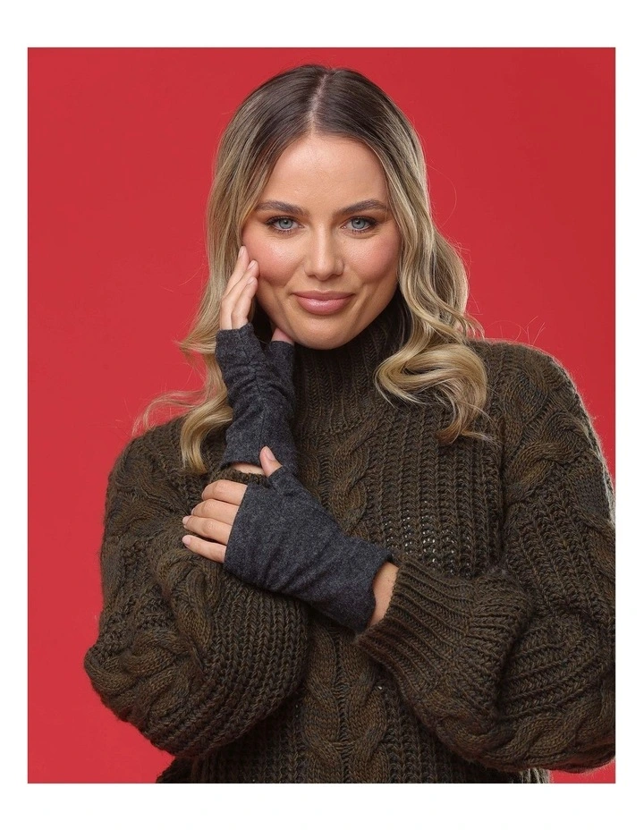 Fleur Gloves in Grey