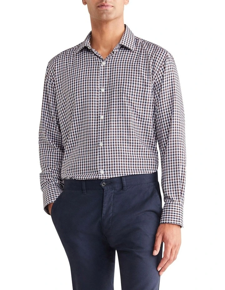 Classic Shirt Multi Tone Check Shirt in Purple
