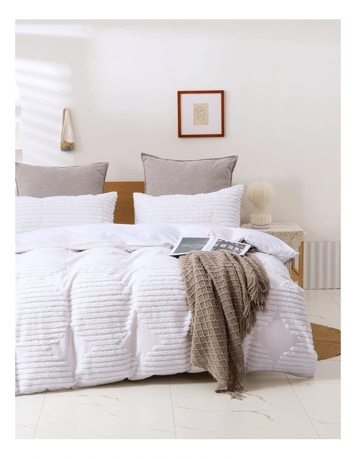 Lennox Chevron 6 Piece Comforter Set in Silver