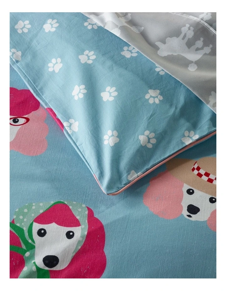 Poodle Party Quilt Cover Set in Multi