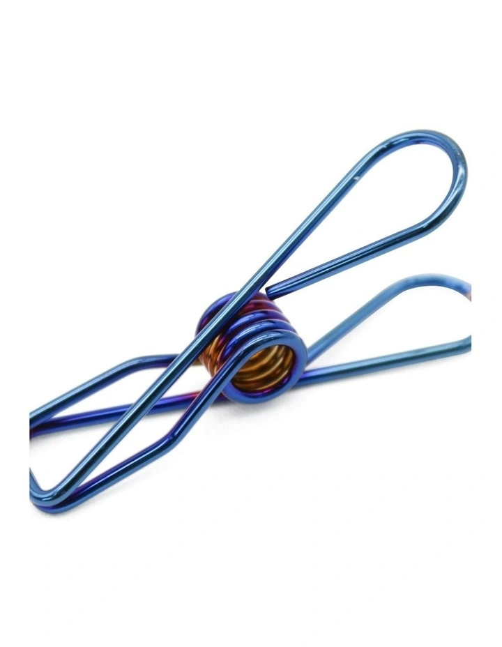 Small Stainless Steel Pegs 40 Pack in Blue
