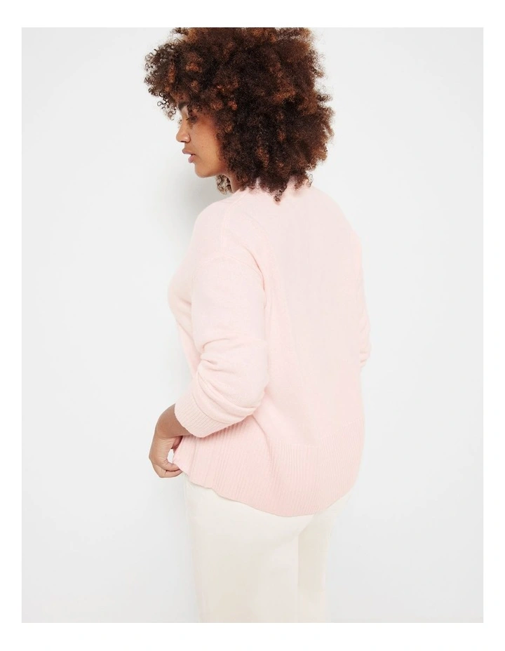 Button Through Cardigan in Soft Pink