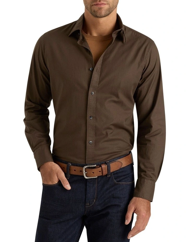 Connery Shirt in Dark Chocolate