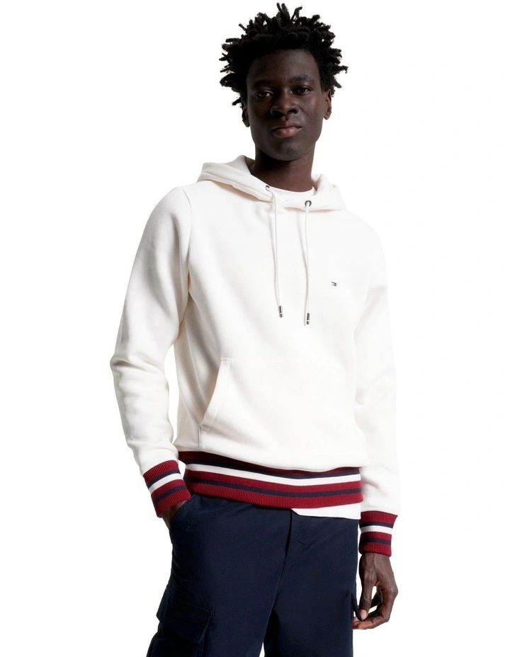 Bold Global Stripe Hoody in Ancient White