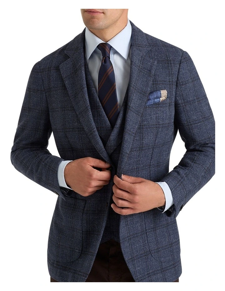 Davies Jacket in Navy Brown
