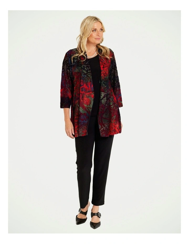 Watts Burnout Spliced Cardigan in Rust