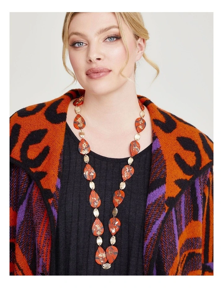 Necklace in Red/Gold