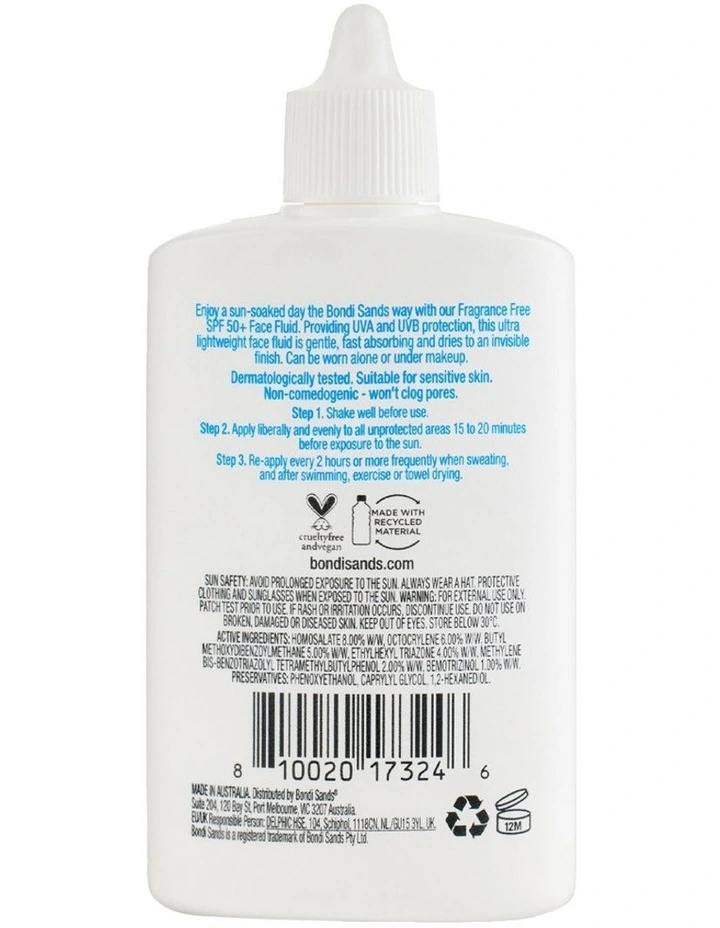 SPF 50+ Fragrance Free Face Fluid 50ml