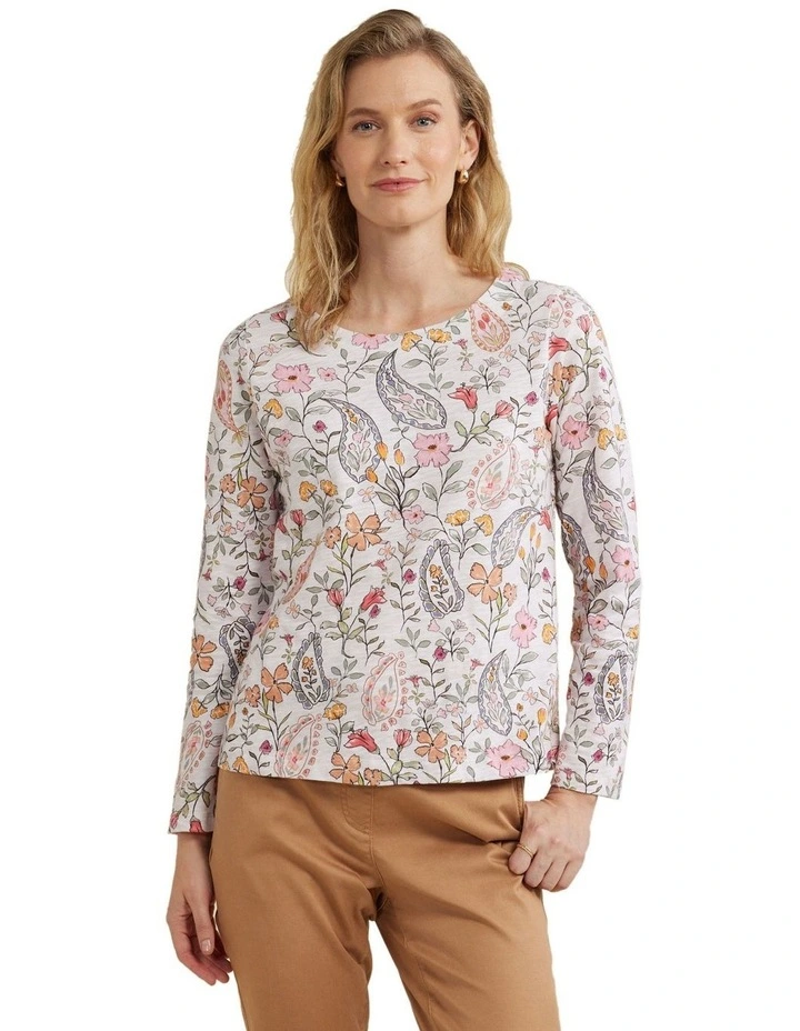 Provincial Print Tee in Multi