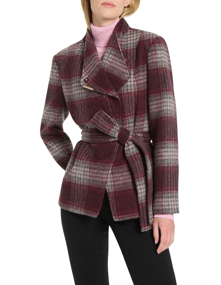 Ante Check Wool Jacket in Multi