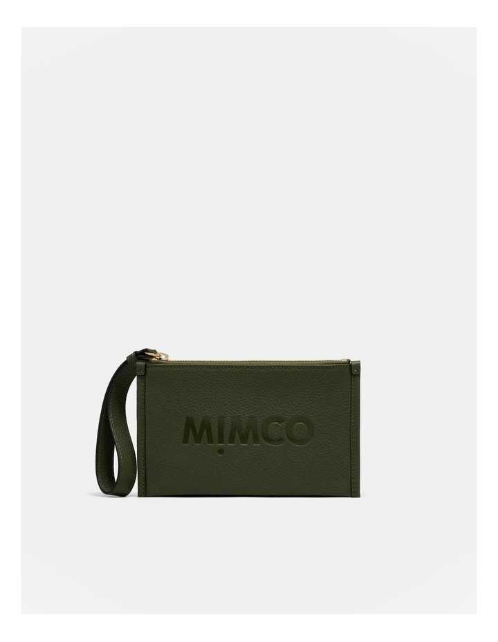 Patch Leather Pouch in Winter Moss