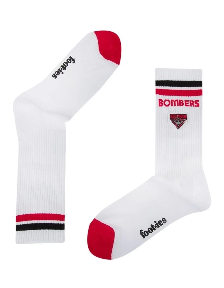 Essendon Mascot Sports Crew Socks 2 Pack in Multi