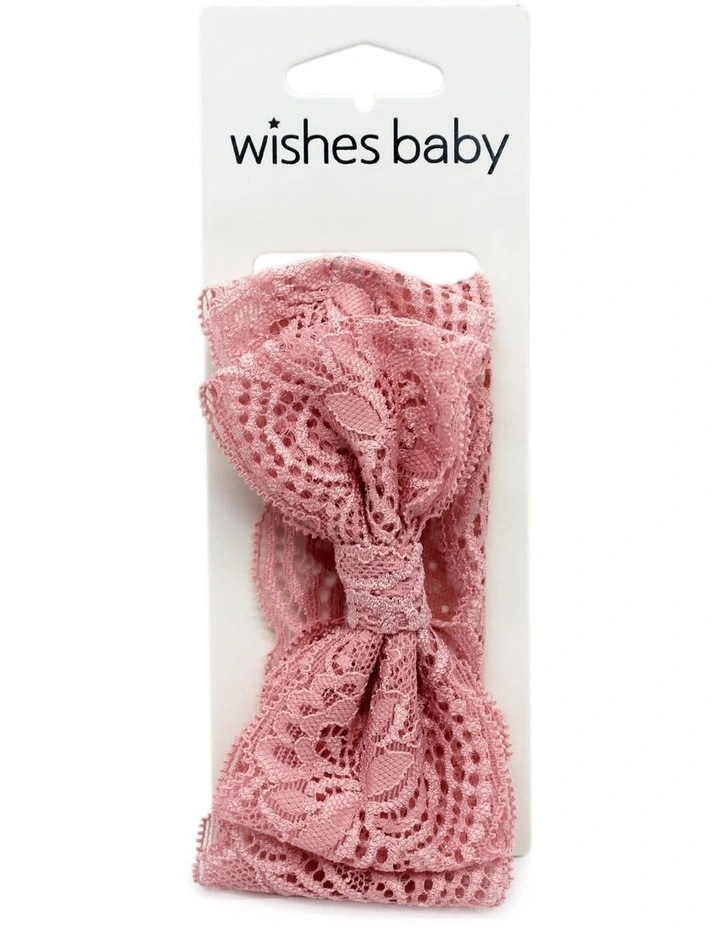 Lace Headband in Pink