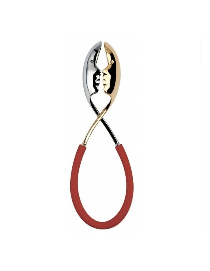 Kiss Salad Tongs Red/Gold