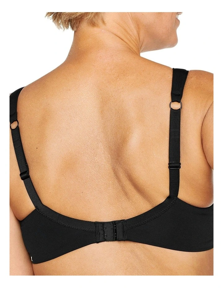 The Wednesday Wireless T-shirt Bra with Padded Straps in Black