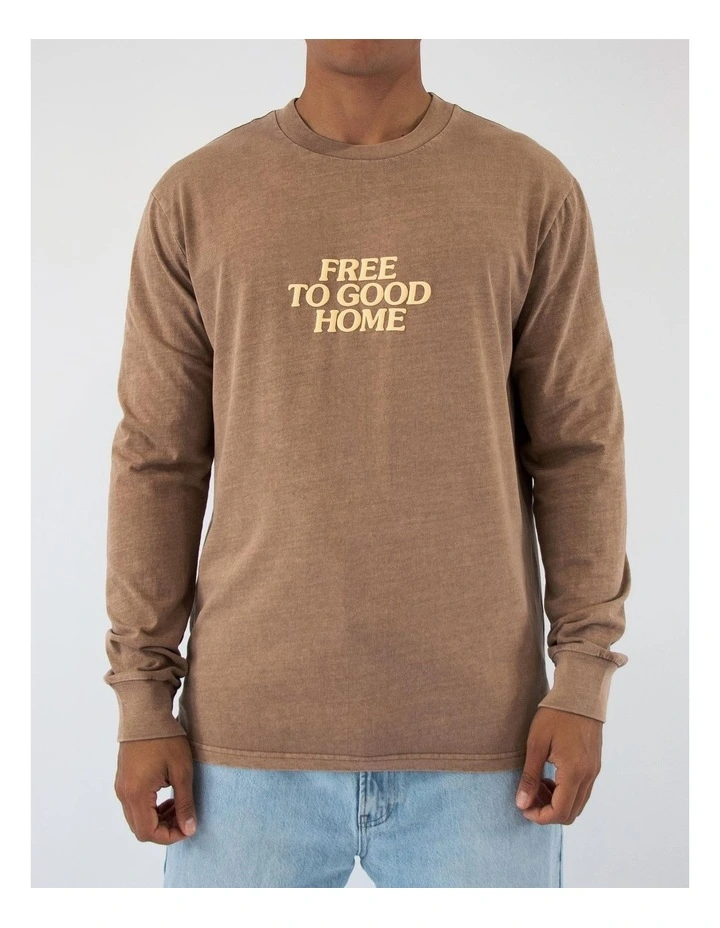 Free To Good Home Long Sleeve Tee in Brown