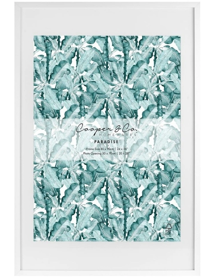 60x90cm Matt to 50x70cm Photo Frame in White