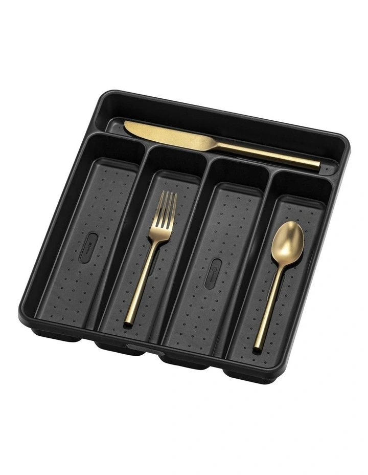 5 Compartment Cutlery Tray in Carbon