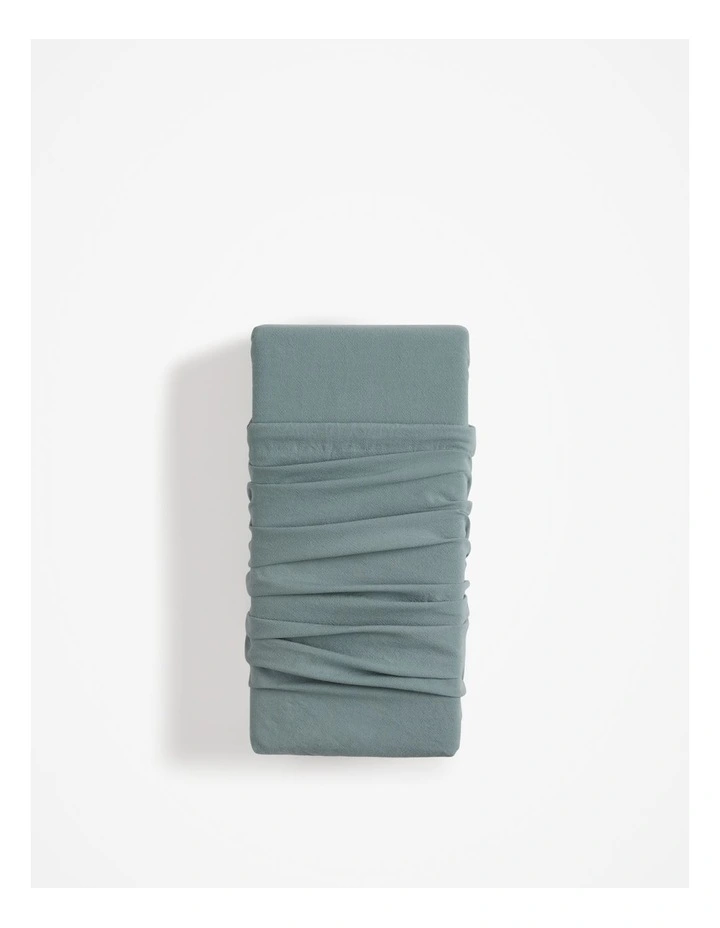 Brae Australian Cotton Double Flat Sheet in Blue Gum