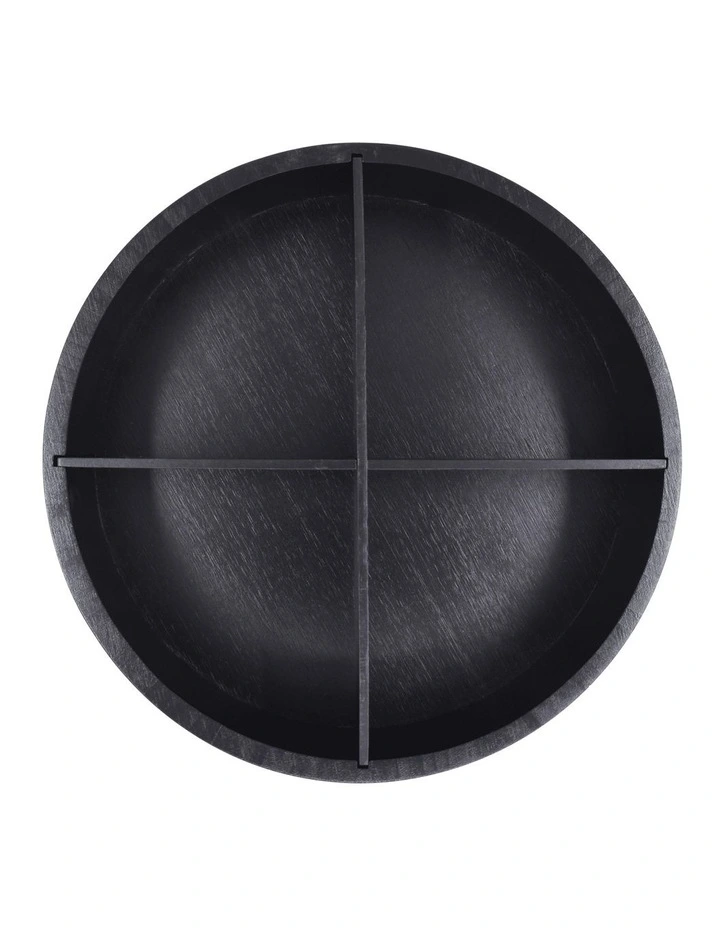Pantry 4 Divder Lazy Susan in Black