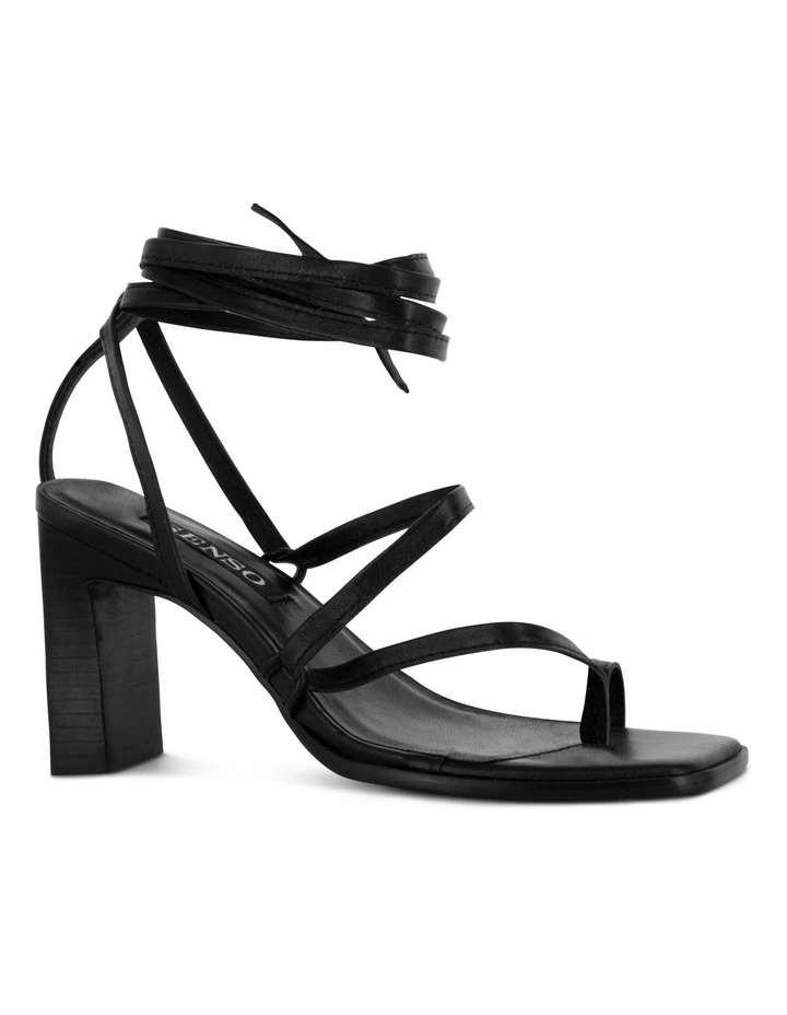 Pica Heeled Sandals in Black